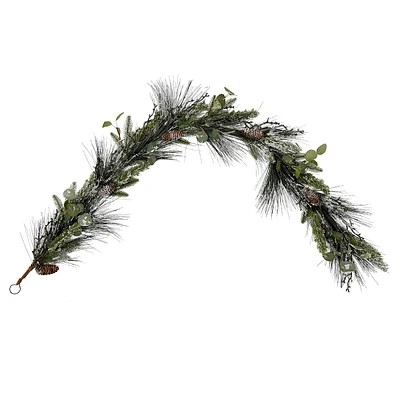 72In Greenery W/Pinecone Euca Wreath