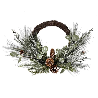 22In Greenery W/Pinecone Euca Wreath