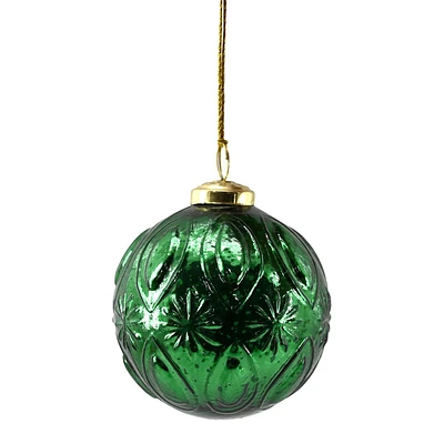 Embossed Glass Ornament