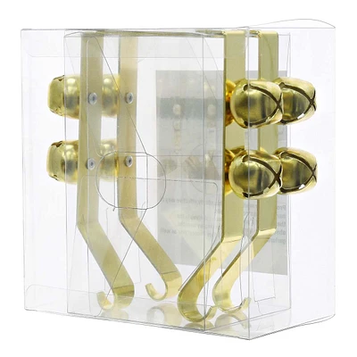 Set of 4 Brass Bell Stocking Holder