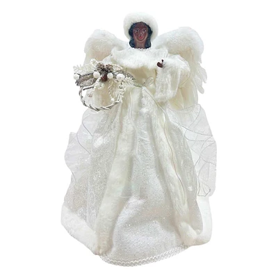 Providence Silver White Iridescent Angel, 18"