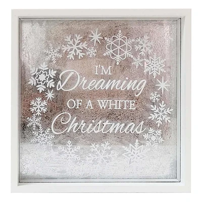 Providence Silver Dreaming of a White Christmas Sign, 9.5"