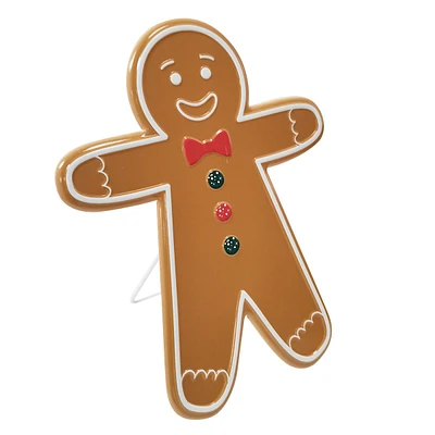 Metal Gingerbread Boy Decor, 12"