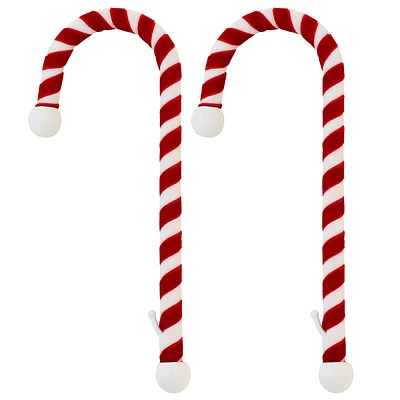 2-Pack Candy Cane Velvet Stocking Holders