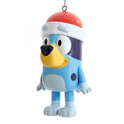 Bluey Santa Hat Ornament, 3.5"