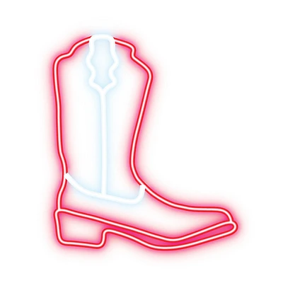 Multicolor LED Boot Neon Wall Sign