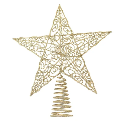 Gold Glittered Star Tree Topper