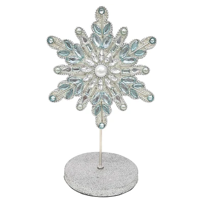 Green & Blue Snowflake Decor, 9"