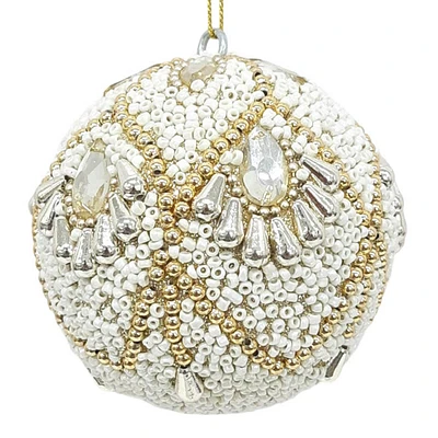 Embellished & Pearl Ornament, 3"