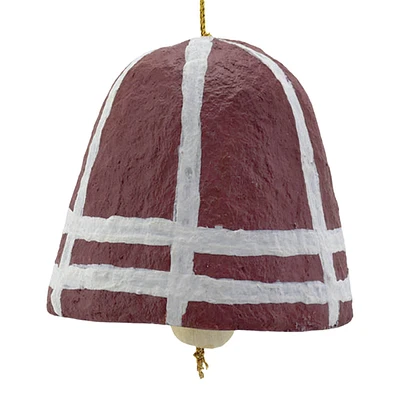 Red Cotton Mache Hanging Bell