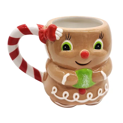 Gingerbread Girl Ceramic Mug, 14oz