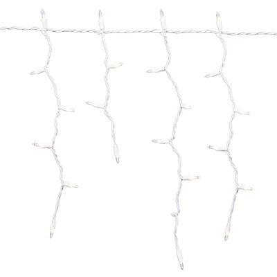 150-Count Clear Twinkle Icicle Lights with White Wire