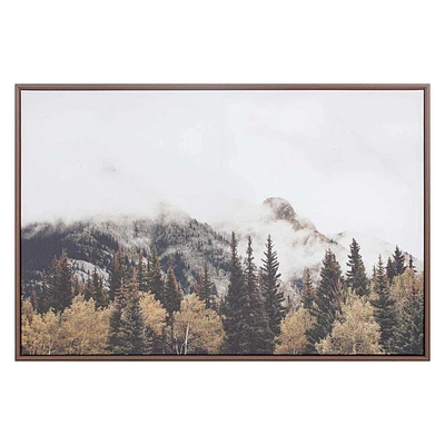 Framed Snow Mountain Canvas Wall Art, 26x24