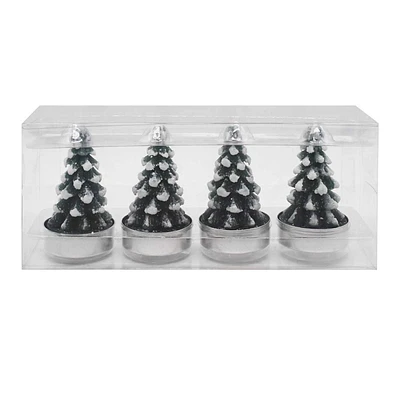 4-Pack Green Christmas Tree Tealight Candles