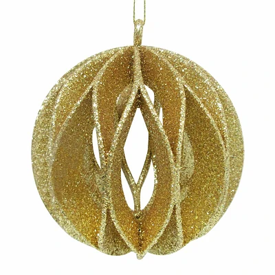 Glittered Pink Ball Ornament, 5.5"