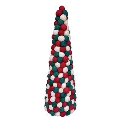 Red, Green & White Felt Tree, 26"