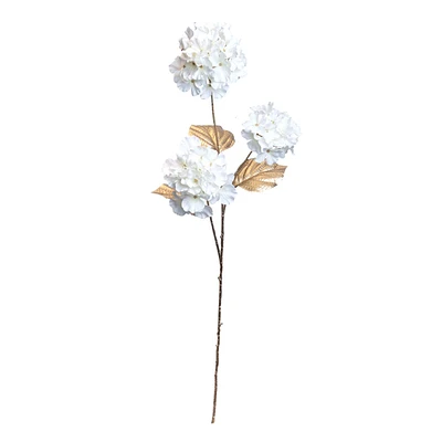 & White Hydrangea Floral Spray, 35"