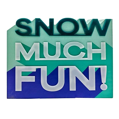 Snow Much Fun Acrylic Sign, 5"