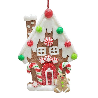 Frosted Gumdrop Gingerbread House Ornament