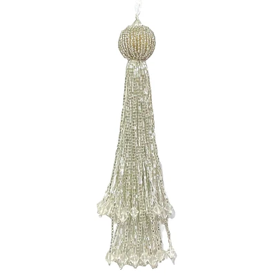 Providence Silver Beaded Tassel Beaded Cord