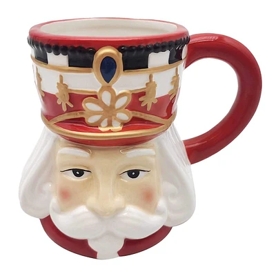 Classic Christmas Ceramic Nutcracker Mug, 17oz