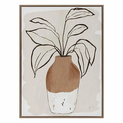 Framed Sketch Botanical Canvas Wall Art, 18x24