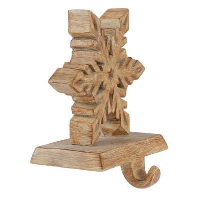 Natural Snowflake Stocking Holder, 6"