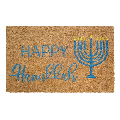 Happy Hanukkah Coir Mat, 18x30