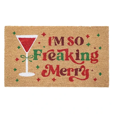 Im So Freaking Merry Coir Doormat 18X30