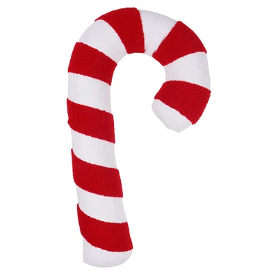 Candy Cane Shaped Throw Pillow, 12x20