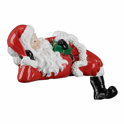 Classic Christmas Laying Santa Stocking Holder, 7X5