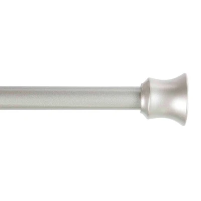 Mason 1/2" Nickel Tension Curtain Rod, 28-48"