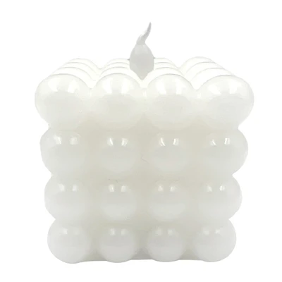 Square Led Bubble Candle 5Hr Timer