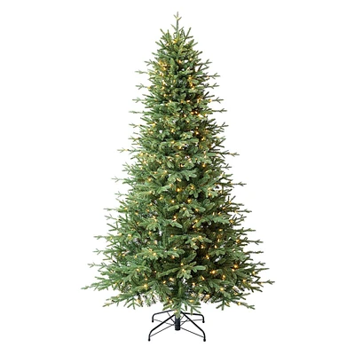 (B28) Pre-Lit Dwight Pine Christmas Tree, 7.5'