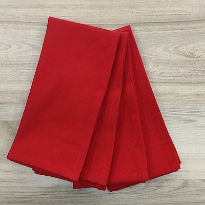 Set of 4 Red Cloth Napkins