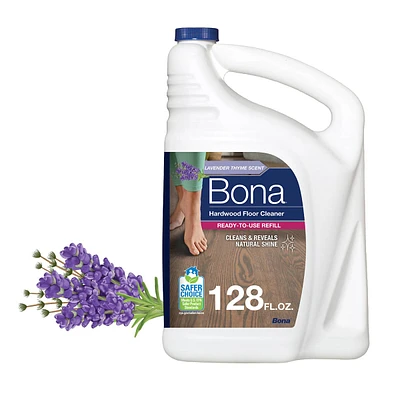 Bona Hardwood Floor Cleaner Refill Lavender Scent, 128oz