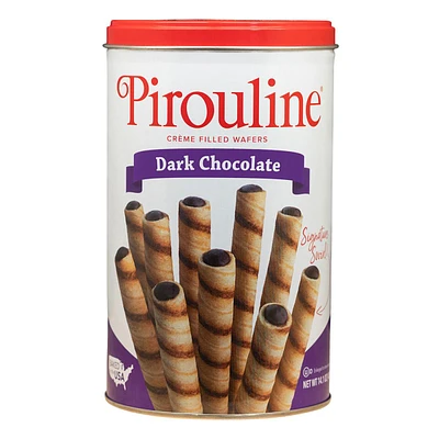 Pirouline Dark Chocolate Wafer Cookie Tin, 14.1oz