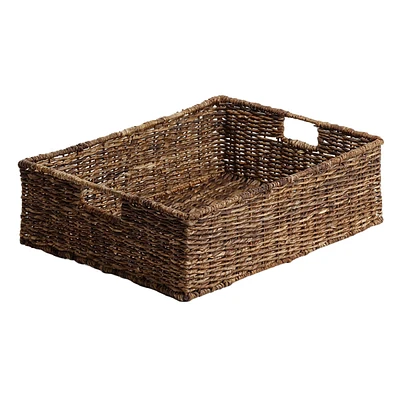 Woven Abaca Under the Bed Basket, Extra Large