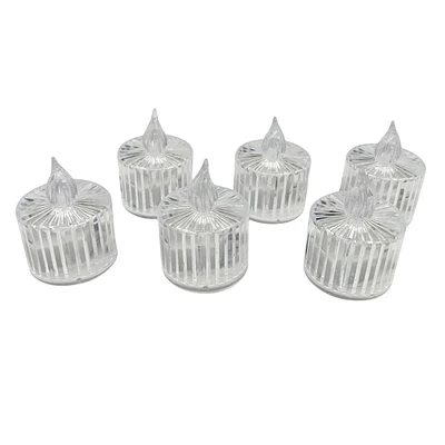 6-Pack Clear LED Tealight Candles