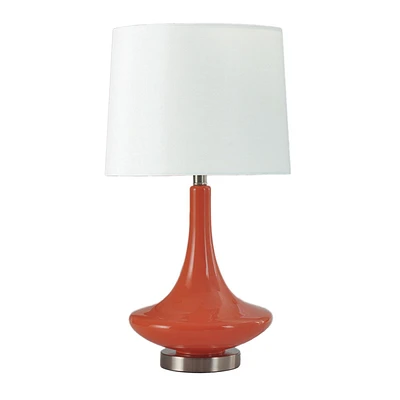 Orange Genie Glass Table Lamp, 19"