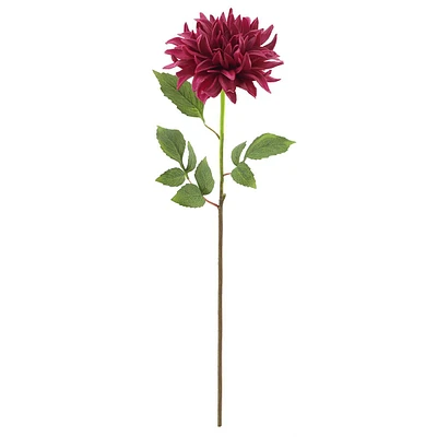 Dark Purple Dahlia Floral Stem, 28.5"