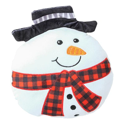 Mini Snowman Shaped Throw Pillow, 8x9