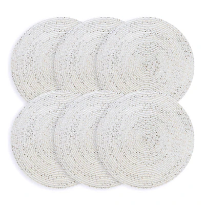 Set of 6 Dune Boucle Round Placemats, 15"