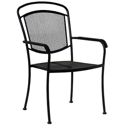 Black Steel Wrought Iron Patio Chair