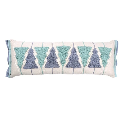 Loop Embroidered Trees Throw Pillow, 12x36