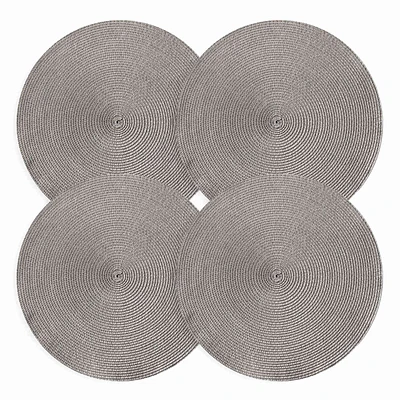 Set of 4 Emma Pebble Round Placemat, 15"