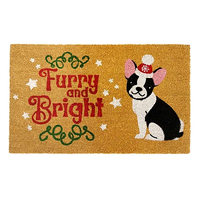 Furry And Bright Dog Coir Doormat 18X30