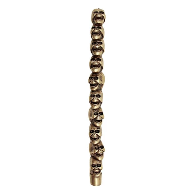 Gold Skull Bleeding Taper Candle, 12"