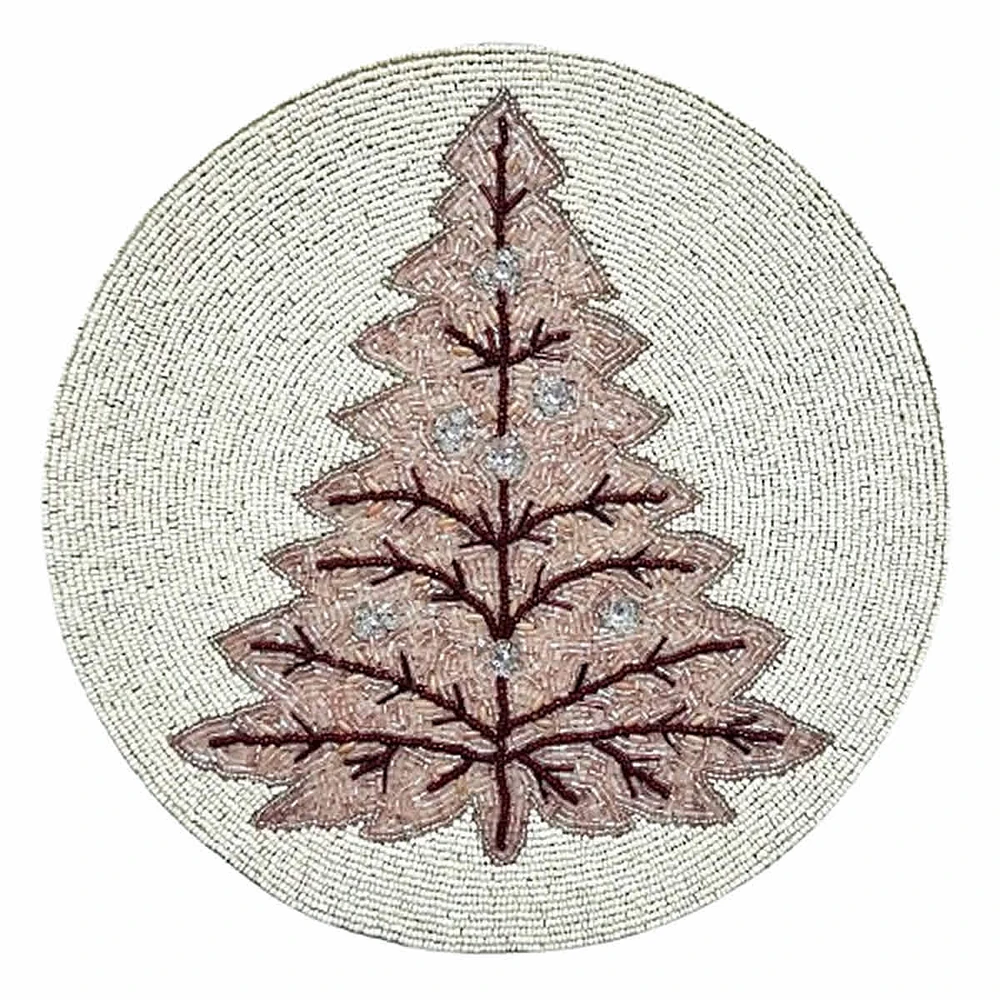 Beaded Christmas Tree Placemat