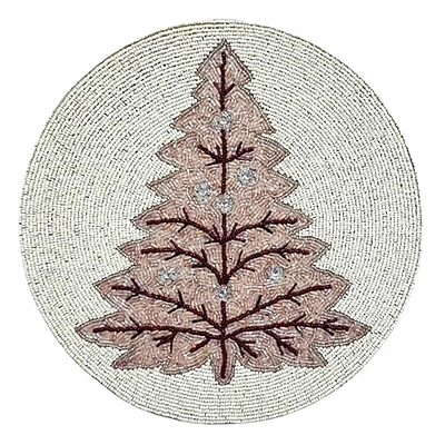 Beaded Christmas Tree Placemat